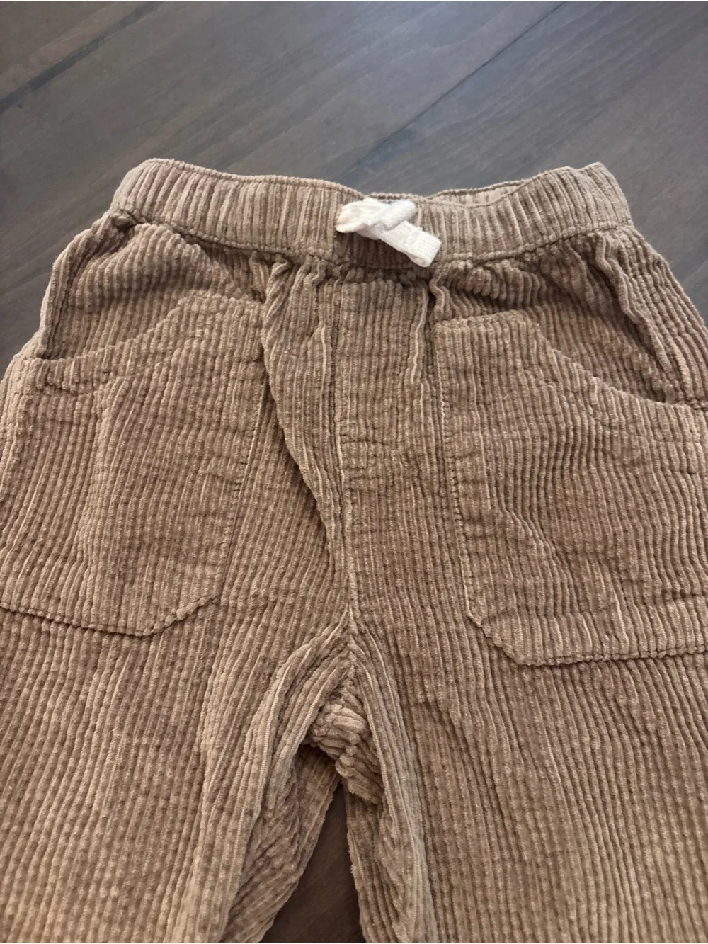 Easy Peasy Brown Corduroy Drawstring Pants